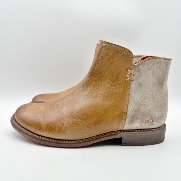 Bed Stu Womens Yurisa Booties US 7 M EU 37.5 Tan Brown Rustic Leather NWOB - Picture 9 of 13